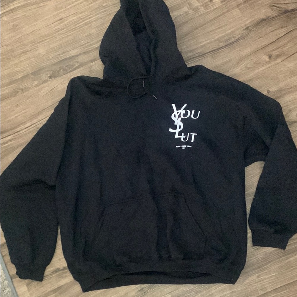 Classic Black Pullover Sweater with Hood